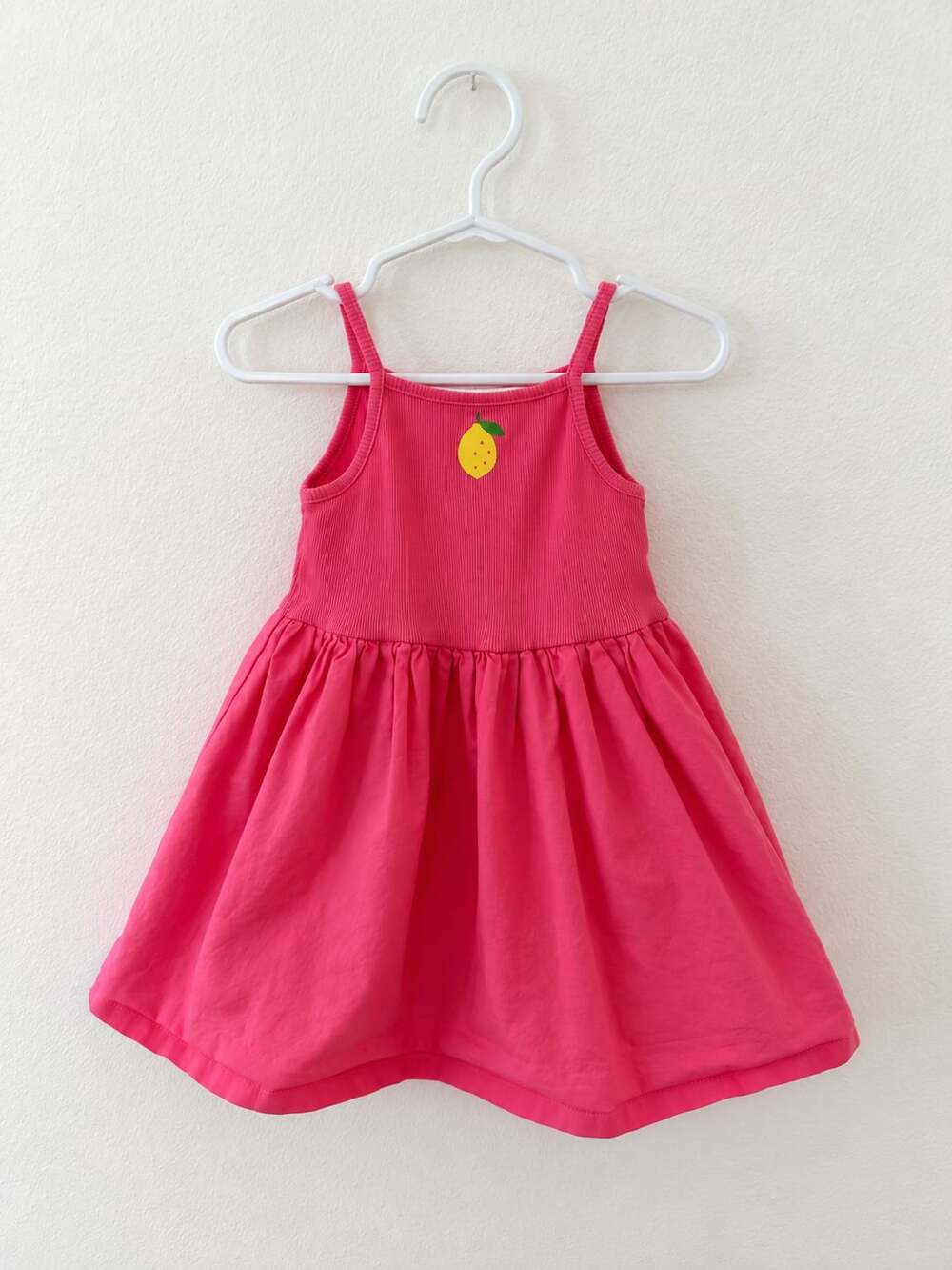 H&M Pink Lemon Printed-Detail Dress Size 12/18M